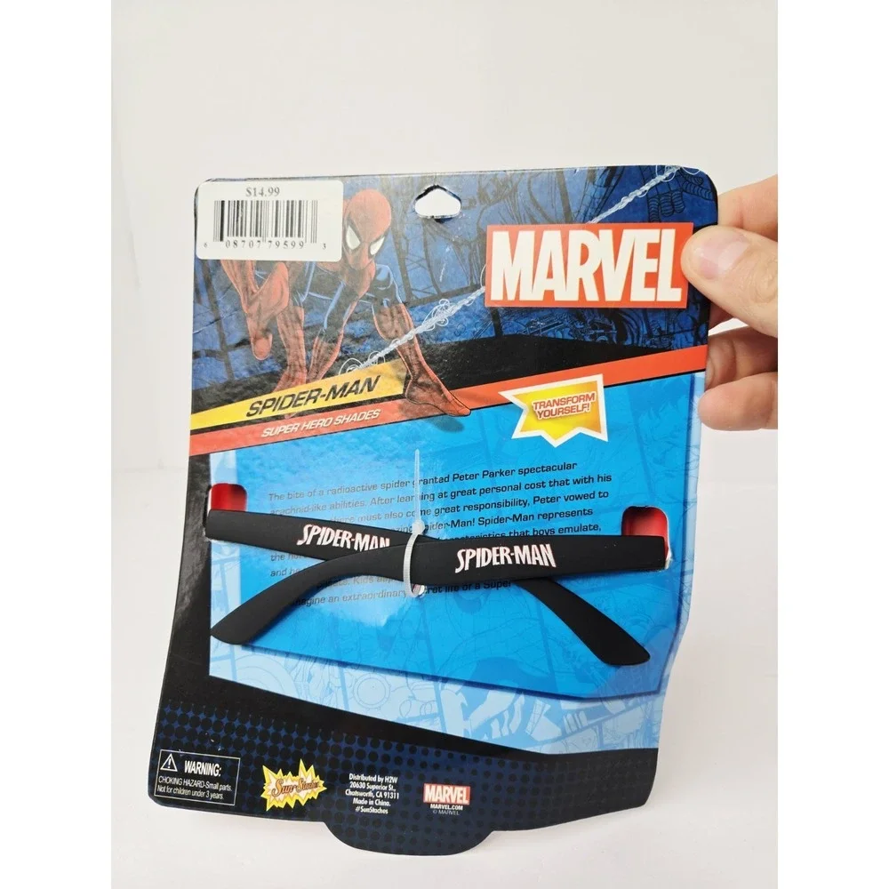 Sun-Staches Spiderman Sunglasses Marvel Costume Accessory ‎ New Kids
